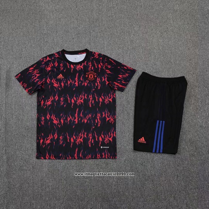 Tuta da Track Manchester United Manica Corta 2022 Rosso - Pantalon Corto